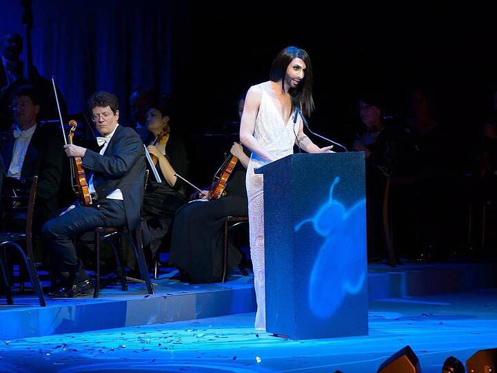 Stilsicher wie immer: Conchita Wurst beim "Life Ball"