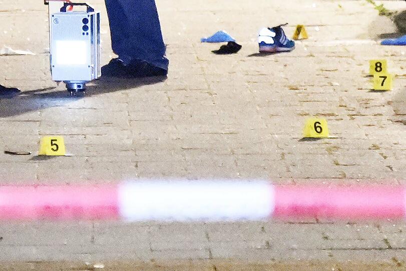 Die Polizei sichert Spuren