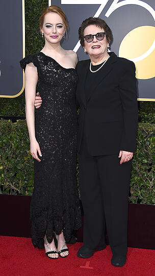 Emma Stone (l.) und Billie Jean King.
