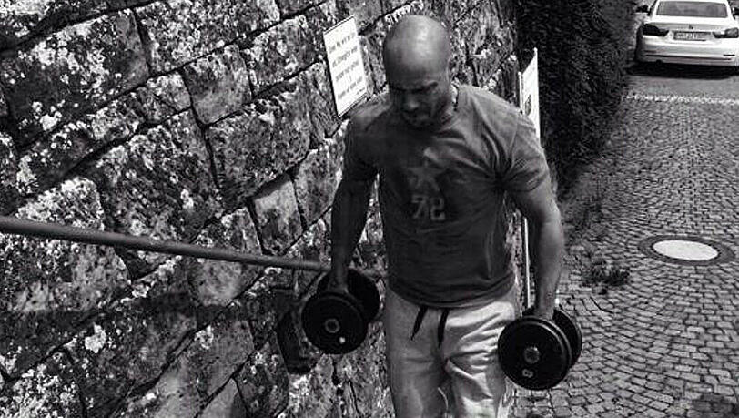 Christian Tews gibt beim Training alles Christian Tews gibt beim Training alles