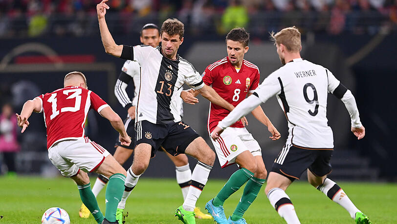 Thomas Müller trug gegen Ungarn die Kapitänsbinde.
