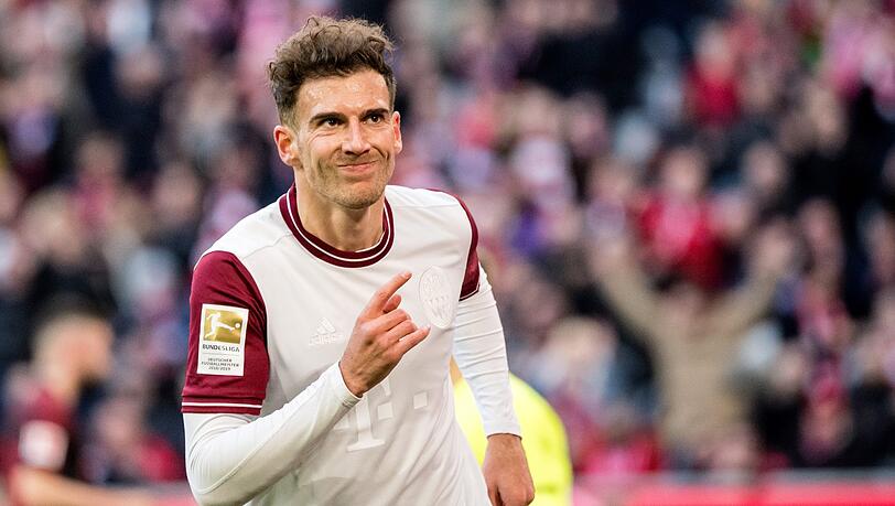 Leon Goretzka vom FC Bayern München jubelt über einen Treffer. Leon Goretzka vom FC Bayern München jubelt über einen Treffer.