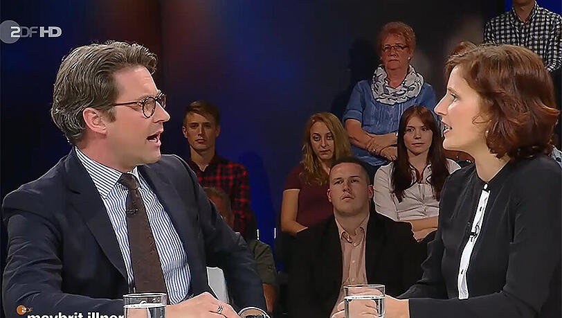 Andreas Scheuer und Katja Kipping gerieten bei Maybrit Illner aneinander. Andreas Scheuer und Katja Kipping gerieten bei Maybrit Illner aneinander.