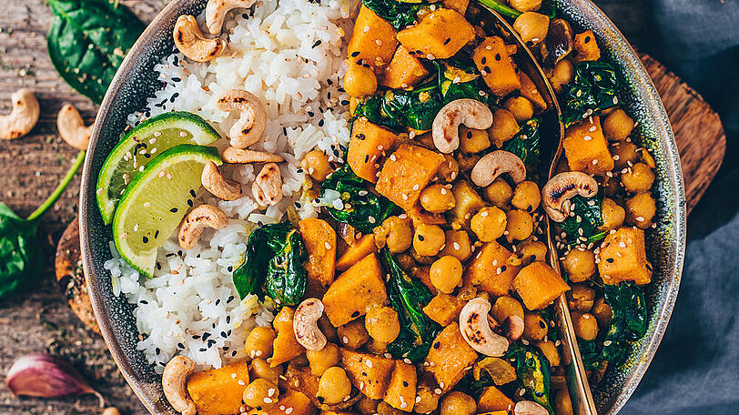 Das "Süßkartoffel-Kichererbsen- Curry" aus "Vegan Foodporn"
