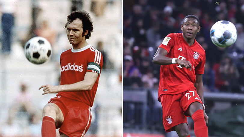 Karl Heinz Rummenigge sieht in David Alaba (r.) den neuen Franz Beckenbauer (l.).