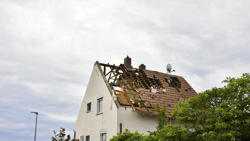 Sturmschäden in Bobenheim am Berg in Rheinland-Pfalz. Sturmschäden in Bobenheim am Berg in Rheinland-Pfalz.