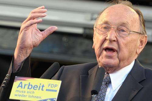 Wahlkampf-Zugpferd wie eh und je: Hans-Dietrich Genscher.