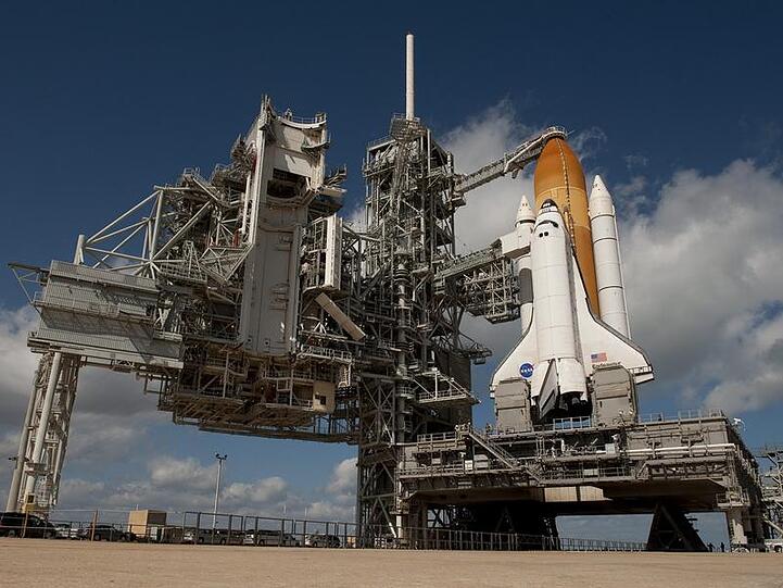 Spaceshuttle «Endeavour» soll ein Spektrometer zur Internationalen Raumstation ISS bringen.
