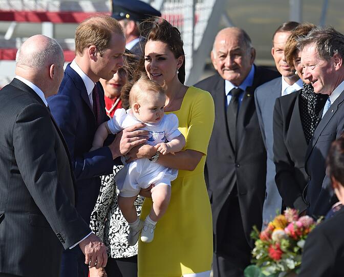 Weitere Bilder der royalen Familie  bei ihrem fröhlichen Empfang in Sydney.