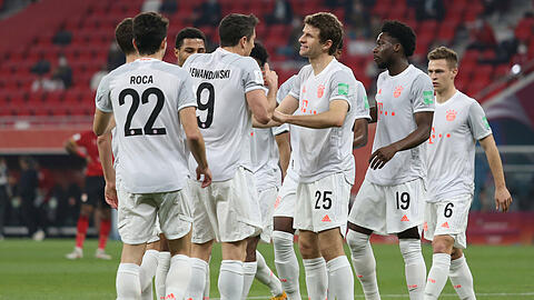Jubeln die Profis des FC Bayern auch am Donnerstag im Finale der Klub-WM?
