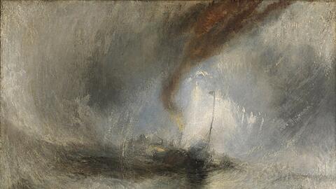 An diesem Gemälde schieden sich die Geister:William Turner ließ sich an einem Schiffsmast festbinden, um einen Schneesturm auf See genau verfolgen zu können, das war quasi die Vorarbeit zu "Snow Storm" von 1842. Turners großer Befürworter John Ruskin sah darin die "Zeichen seiner Geisteskrankheit". Dabei wusste der Maler sehr wohl, was er auf die Leinwand brachte.