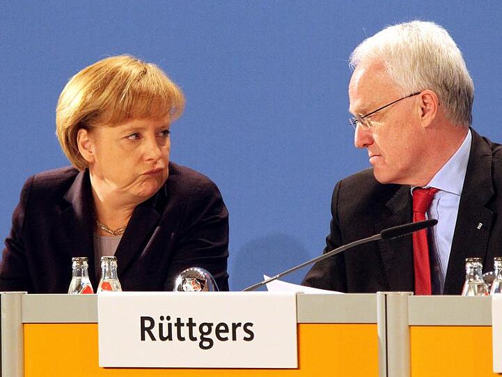 Angela Merkel und Jürgen Rüttgers