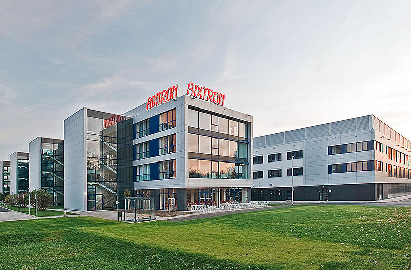 Die Konzernzentrale des Maschinenbauunternehmens Aixtron SE in Herzogenrath. Foto Aixtron Foto: aixtron