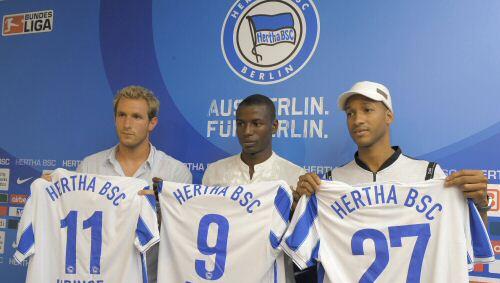 Ein Trio für Hertha BSC: Kringe, Ramos und Cesar (v.l.) Ein Trio für Hertha BSC: Kringe, Ramos und Cesar (v.l.)