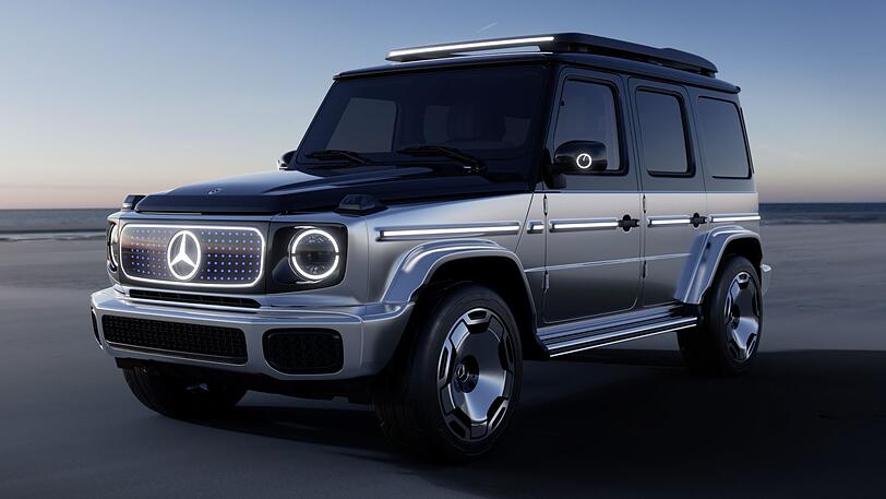 Mit dem Slogan "Stronger than Time" (stärker als die Zeit) begleitet Mercedes die Erstenthüllung des Concept EQG.