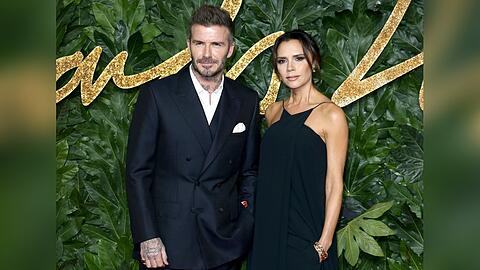 David Beckham und Victoria Beckham auf dem Roten Teppich.
