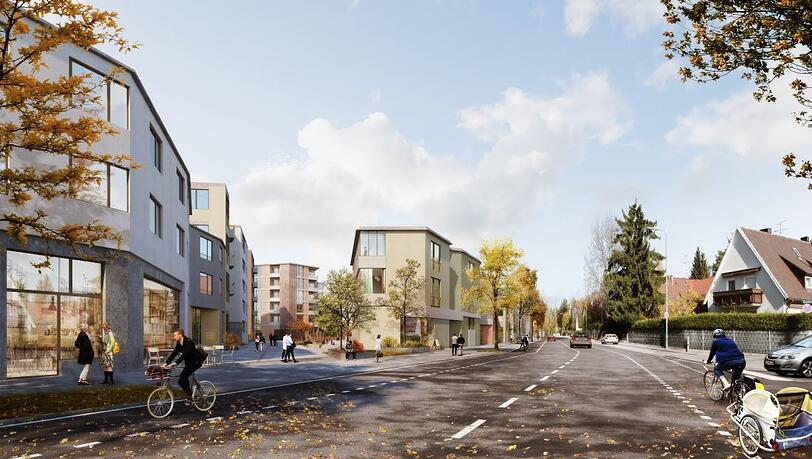 So soll es im neuen Wohnquartier "Langes Land" in Zukunft aussehen.