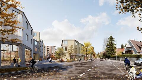 So soll es im neuen Wohnquartier "Langes Land" in Zukunft aussehen.