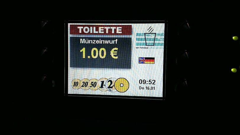 Auch beim Coffeeshop am Odeonsplatz muss man vorm Lokus löhnen - und zwar 1 Euro. Auch beim Coffeeshop am Odeonsplatz muss man vorm Lokus löhnen - und zwar 1 Euro.