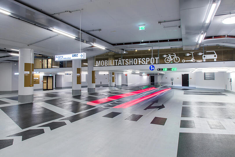 Der Mobilitätshotspot im Erdgeschoss.