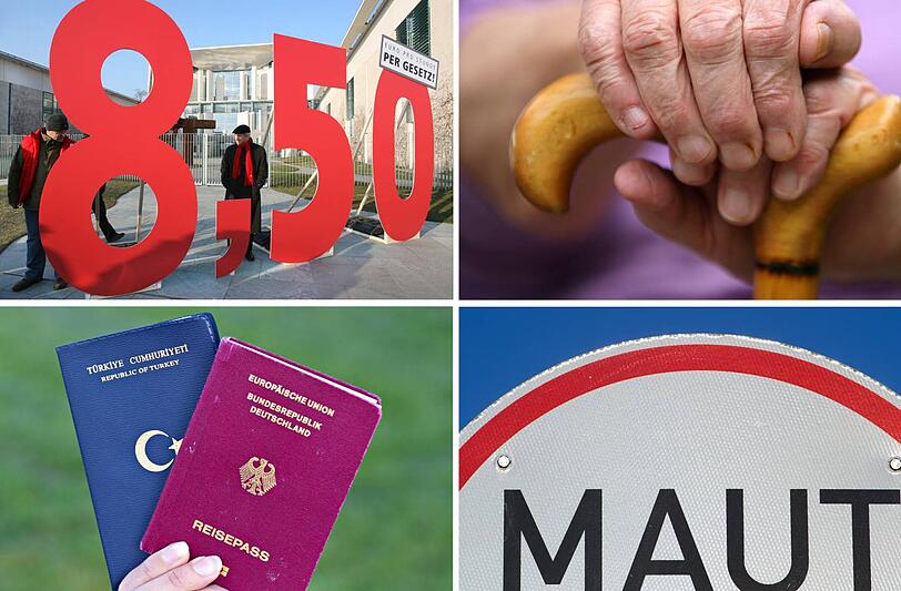 Der Mindestlohn kommt, es gibt mehr Geld für Rentner, Migrantenkinder können zwei Pässe behalten und auch die Maut steht zumindest formal im Koalitionsvertrag.