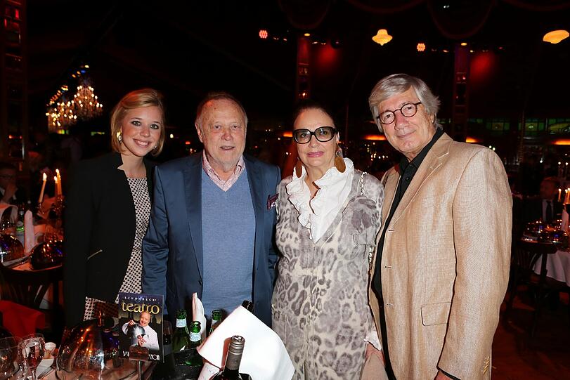 Joseph Vilsmaier mit Tochter Josephina und Christian Wolff mit Ehefrau Marina
