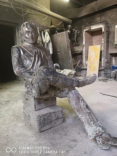 Das in Form gegossene Kunstwerk: Ein paar Handgriffe fehlen aber noch.