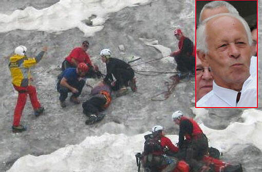 Die Rettung: Eine Nachbarin erkennt Manfred W. (kleines Bild) sofort an seiner lilafarbenen Jacke.
