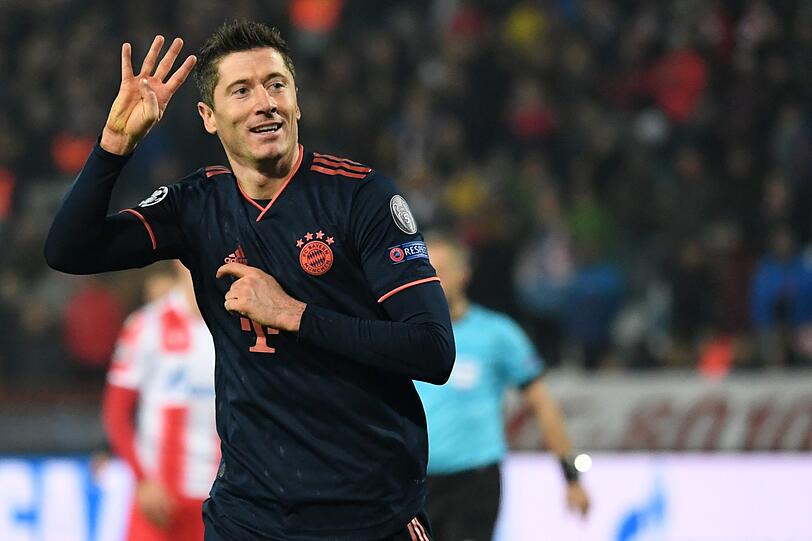 Platz 1 Robert Lewandowski (FC Bayern München): 54 Tore in 58 Spielen