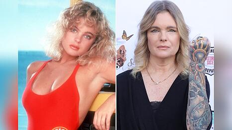 Shauni McClain in "Baywatch" (li.), Erika Eleniak heute.