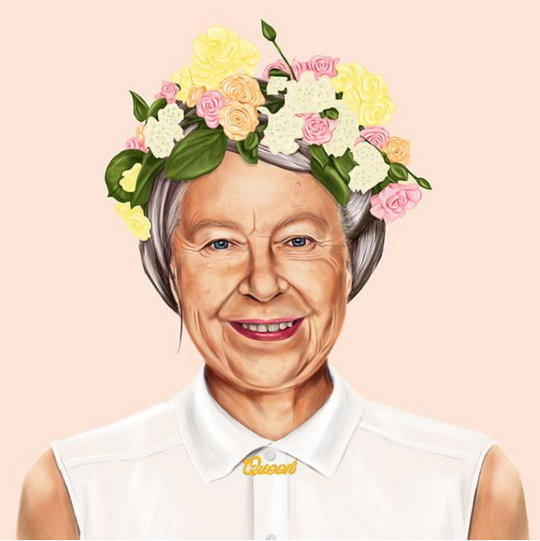 Israelischer Illustrator kreiert die Bildreihe "Hipstory" - Queen Elizabeth II.