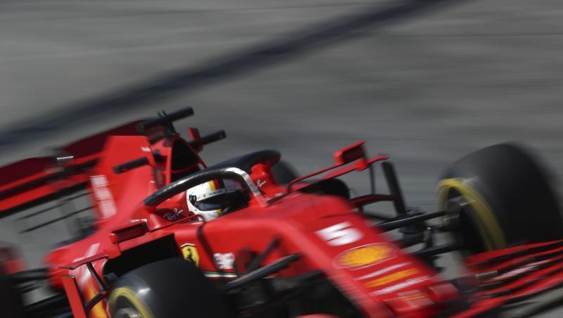 Ferrari-Pilot Sebastian Vettel beim Training in Barcelona. Ferrari-Pilot Sebastian Vettel beim Training in Barcelona.