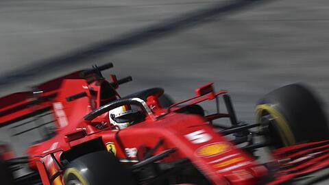 Ferrari-Pilot Sebastian Vettel beim Training in Barcelona.