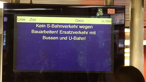 Die S-Bahn-Stammstrecke ist von 11. bis 14. Oktober gesperrt. Es gibt einen Busersatzverkehr zwischen Pasing und Hauptbahnhof und verstärkte Linien der MVG. (Archivbild)