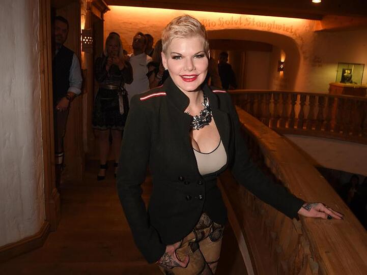 Melanie Müller bei der Weißwurstparty im Stanglwirt in Going am Wilden Kaiser.