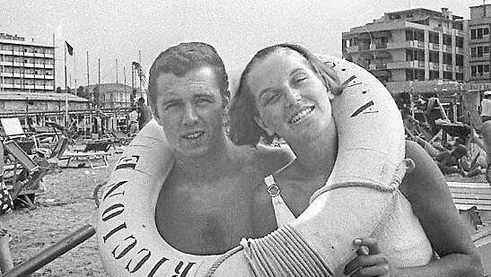 Strandurlaub in Riccione: Franz und Brigitte Beckenbauer. imago Strandurlaub in Riccione: Franz und Brigitte Beckenbauer. imago