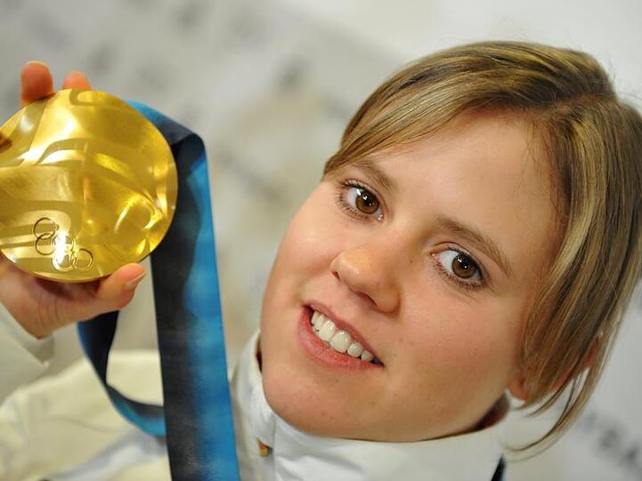 Als Viktoria Rebensburg ihr Gold feierte, waren ihre Eltern im Flugzeug.