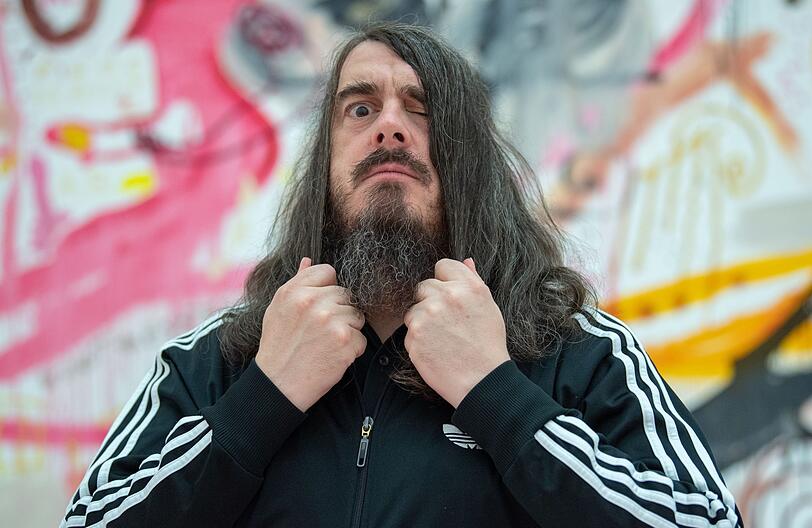 Jonathan Meese in der Pinakothek der Moderne.