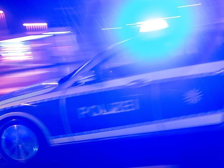 Ein Polizeiauto fährt im Einsatz mit Blaulicht über eine Straße. Foto: Patrick Seeger/dpa/Archivbild