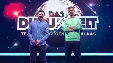 Schicken Promis um den Globus: Klaas Heufer-Umlauf und Joko Winterscheidt (re.).