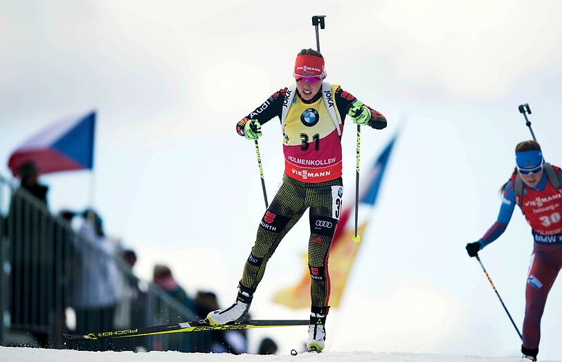 Laura Dahlmeier in Aktion.