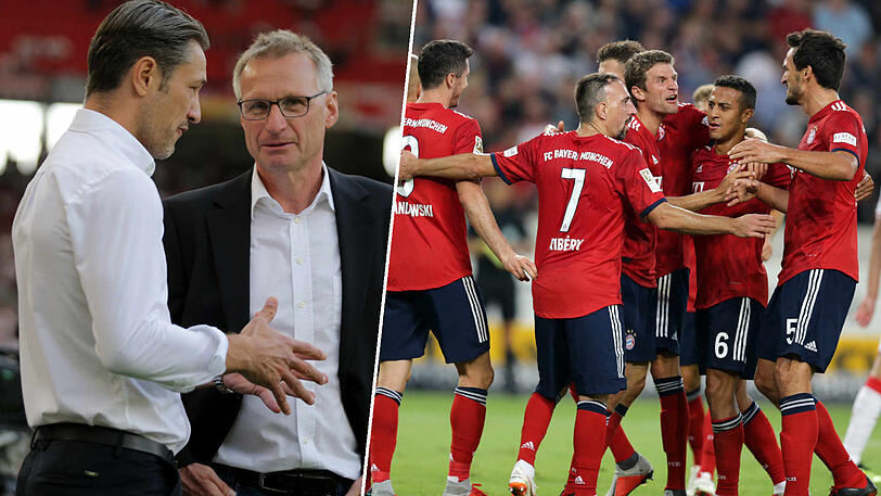 Kennen sich: Bayern-Coach Niko Kovac (li.) und VfB-Boss Michael Reschke.