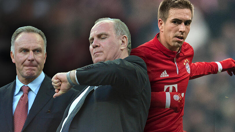 Mit seiner Rücktrittsankündigung am Rande des Pokalspiels hat Philipp Lahm bei den Bayern-Bossen nicht gerade für Freude gesorgt.
