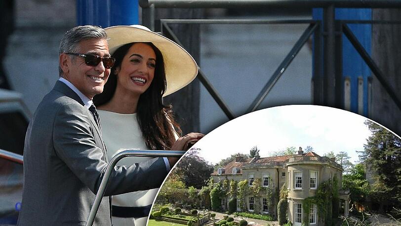 George und Amal Clooney haben sich in England für knapp zehn Millionen Euro eine Villa im georgianischen Stil gekauft. „Aberdash House“ liegt auf einer Privatinsel in der Grafschaft Berkshire, rund 60 Kilometer westlich von London. George und Amal Clooney haben sich in England für knapp zehn Millionen Euro eine Villa im georgianischen Stil gekauft. „Aberdash House“ liegt auf einer Privatinsel in der Grafschaft Berkshire, rund 60 Kilometer westlich von London.
