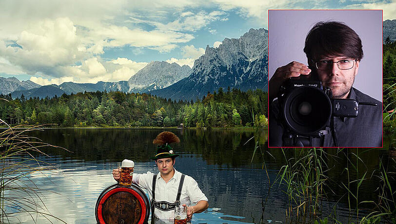 Dieses Foto zeigt Markus Hirthammer, Braumeister der Brauerei Mittenwald. Kleines Bild: Fotograf Sead Husic. Dieses Foto zeigt Markus Hirthammer, Braumeister der Brauerei Mittenwald. Kleines Bild: Fotograf Sead Husic.