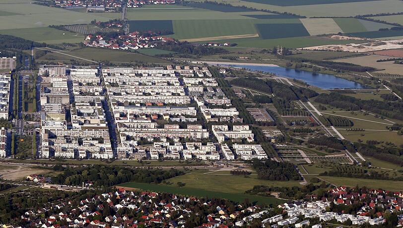 Die Messestadt von oben. Die Messestadt von oben.