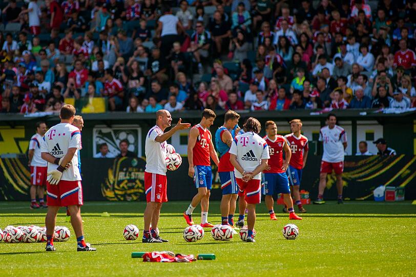 Die Bilder vom öffentlichen Training in Portland.