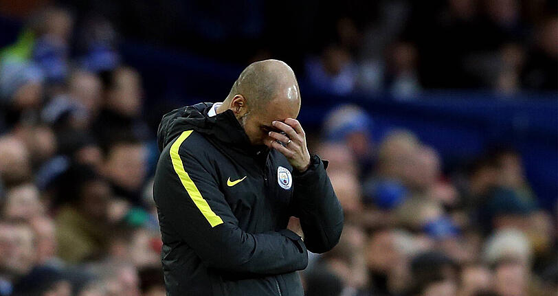 Kommt ins Grübeln: Pep Guardiola, Trainer von Manchester City