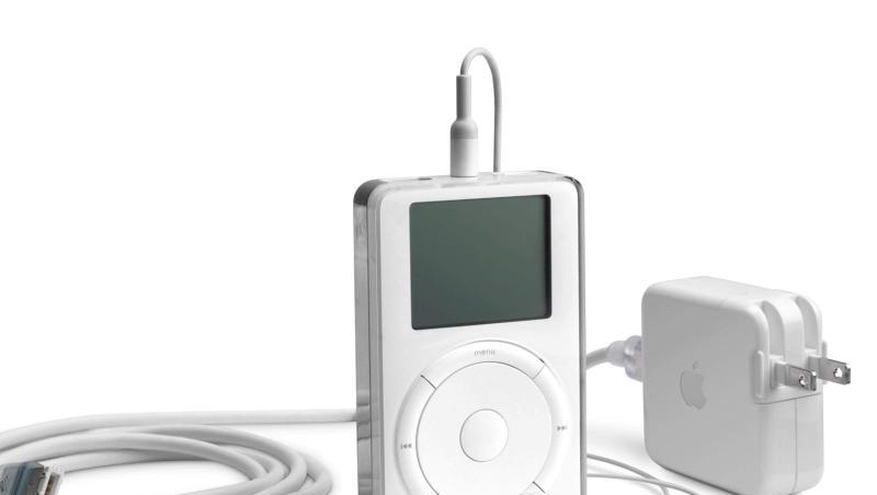 Der erste iPod, den der damalige Apple-Chef Steve Jobs am 23. Oktober 2001 vorgestellt hat, enthielt eine 5-Gigabyte-Festplatte und konnte dank MP3-Komprimierung rund 1000 Musikstücke speichern. Der erste iPod, den der damalige Apple-Chef Steve Jobs am 23. Oktober 2001 vorgestellt hat, enthielt eine 5-Gigabyte-Festplatte und konnte dank MP3-Komprimierung rund 1000 Musikstücke speichern.