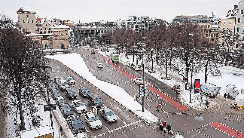 Zwischen Isartor und Maximilianstraße wird gegraben. Zwischen Isartor und Maximilianstraße wird gegraben.